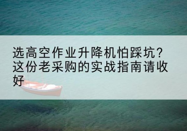 天元高空作业升降机厂家推荐-选高空作业升降机怕踩坑？这份老采购的实战指南请收好